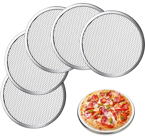 YMTWSRY 5PCS Mesh Pizza Screen, 11.5In Stainless Steel Pizza Tray Net Round Non Stick Baking Pan for Oven Home Restaurant