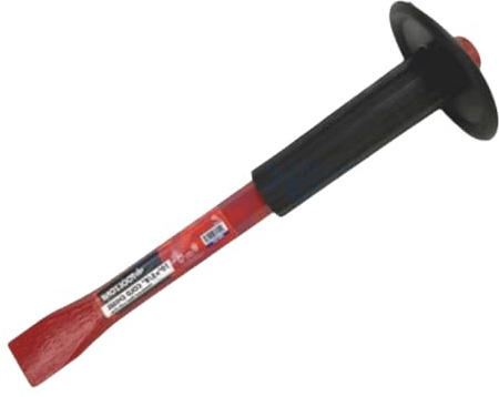 Dunnet Tools Cold Steel Chisel Professional Brick, Masonry and Stone Chisel with Comfort Grip and Hand Guard for Bricklaying, Concrete, and Home Improvement Tools, 250mm x 16mm