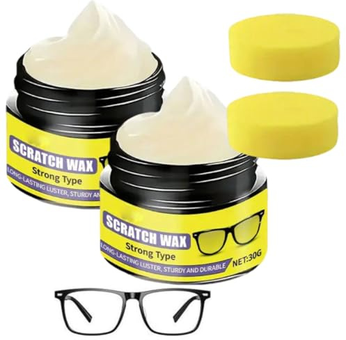 Glas Kratzer Entferner, Brillenreinigungsspray, Linsen-Kratzer-Entferner, Entferners Von Kratzern Auf Brillen Zur Reparatur, Für Und Bildschirm Und Handy Sonnenbrille Kamera Spiegel (2PC)
