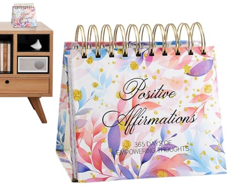 Täglicher Stoik-Kalender, inspirierender Tageskalender, 365-Tage-Datumsbuch, motivierendes Stehtagebuch, positives Bestätigungs-Tagebuch für Frauen, langfristiger Gebrauch, Schminktisch