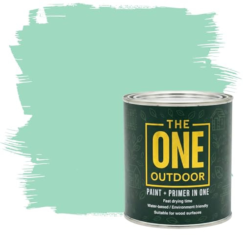 THE ONE Outdoor Paint - Mint Green, 2.5 Litre | Durable Exterior Paint for Wood, Metal & Masonry | Weather Resistant Finish