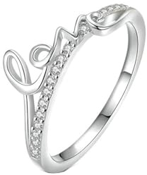Tolldek Hochzeitsring Au 375/585/750 Weiß Gold, Love Pärchen Ringe mit Labor Erstellt Diamant Echtschmuck, Partnerringe Weißgold 9K/14K/18K, Gr.47-65