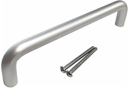Dzina D Handle Pull Handle 150mm x 12mm Satin Anodised Aluminium Door Handle Modern Internal Door, Cabinet & Cupboard Handle (Includes Fixings)