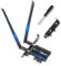 Carte PCIE WiFi pour PC, AC7265 Bluetooth 4.2 Wireless Adapter 802.11ac 1200Mbps Dual Band WiFi PCI-E Network Card for Desktop Windows 11/10/8.1/8/7 32&64-Bits, Linux4.2+
