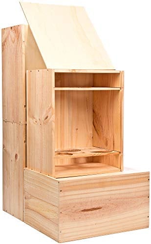 Mabouteille – Cassetta in legno a scorrimento capacità 6 bottiglie di bordeaux, borgogna o champagne 75 cl – Set di 4