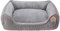 Hollypet Katzenbett Kleines Hundebett Haustierbett für Katzen und Welpen, Weiches Haustierschlafbett Atmungsaktives Haustierkissen, Grau (55 * 45 * 15cm)