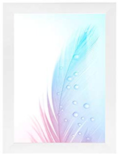 Duisburger-Rahmen24 DR24 Cadre Photo 60x90 (Blanc Matt) sur Mesure, Cadre en Bois MDF de 35 mm de Largeur INCL. vitre en Verre synthétique antireflet, paroi arrière Stable, Crochets et Fixations