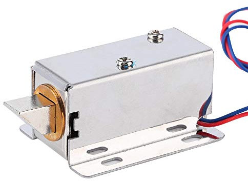 Serratura elettromagnetica, kit di assemblaggio mini serratura elettromagnetica 12V DC Hardware per porta finestra Cassetto armadio Solenoide elettrico Serratura elettrica Serratura elettrica Solenoid