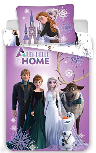 Disney Frozen Kinder Bettwäsche Eiskönigin Anne Elsa Olaf Kopfkissen Bettdecke 100x135 cm