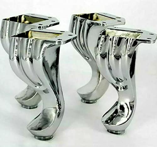 mm08enn Shell Chrome feet Legs Metal Furniture, Wardrobe, Bed, Sofa Feet Legs