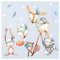 Little Deco Wandtattoo Kinderzimmer Junge Deko Wandsticker Baby Tiere Wald REH Fuchs Hase Boho Aufkleber Wandbild Wanddeko Spielzimmer Mint DL539-51