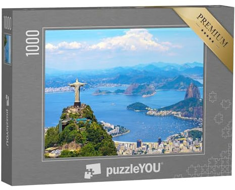 puzzleYOU: Puzzle 1000 Teile „Luftaufnahme von Rio de Janeiro mit Cristo Redentor, Brasilien“ – aus der Puzzle-Kollektion Amerika, Südamerika