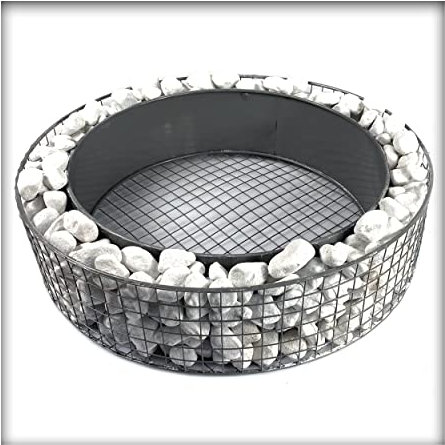 Kieskönig Pflanzschale Kreis-Gitter Garten Grabschmuck Grabgestaltung Friedhof Ø 35 mit Trennblech und Kies