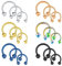 Funseedrr 18stk Septum Piercing Hufeisen Nasenpiercing Ring Edelstahl 16G 6/8/10mm Lippenpiercing Tragus Helix Piercing