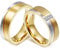 Dsnyu Freundschaftsringe Partnerringe, Freundschaftsringe Edelstahl Paarpreis 6MM Breite Runden Zirkonia Poliert Bicolor Trauringe Paar VergoldetDamen Gr. 54 (17.2) & Herren Gr. 60 (19.1)