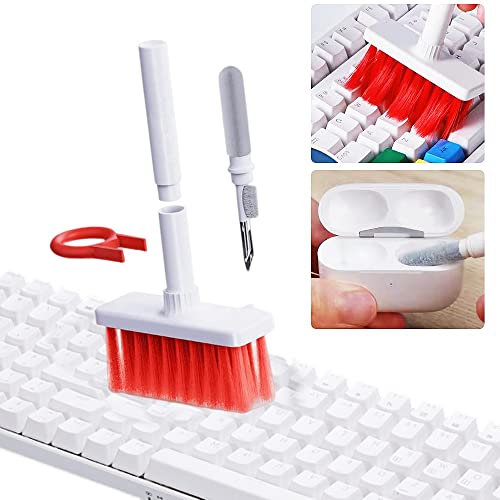 KBNIAN Keyboard Cleaner Brush, 5 in 1 Soft Brush Keyboard Cleaner Kit Multifunctional Computer Cleaning Tools Earphone Cleaner with Keycap Puller for Gaming Mechanical Keyboard Bluetooth Earphones