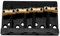 Musiclily Pro 19mm Hardtail Puente Bajo 4 Cuerdas Silletas Latón y Placa Acero, Negro