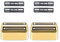 2er-Pack Ersatzfolie und -schneider, kompatibel mit BaBylissPRO Doppelfolienrasierer, Ersatzfolie für BaBylissPRO Barberology FXFS2 Rasierer, Golden