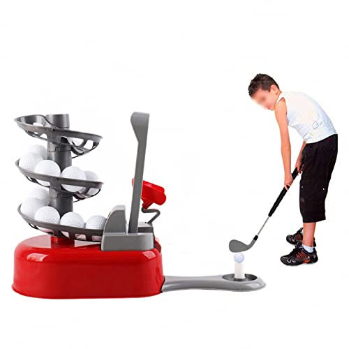 MAOTN Golfmaschinen Set für Kinder, tragbares golftrainingsgerät für drinnen und draußen, Geschenk für Kinder - für 3+,Red,Size
