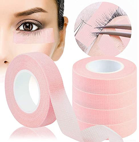 Norhogo 5 Rollen Wimpern Tape, Tape Wimpernverlängerung Band, Wimpernverlängerung Band Wimpern Klebeband Isolations Micropore Lash Tape für Wimpern Lash Extension Wimpernverlängerungswerkzeuge