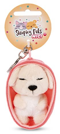 NICI Schlüsselanhänger Sleeping Pets Hund Creme 8cm