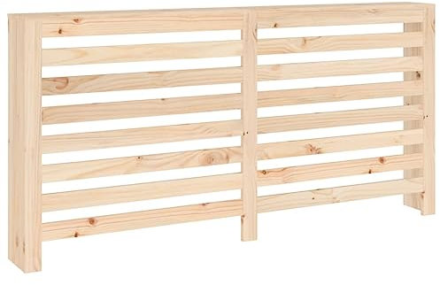 vidaXL Solid Pine Wood Radiator Cover – Modern Design Heater Cover, Rustic Brown with Additional Shelf Space, 169x19x84 cm