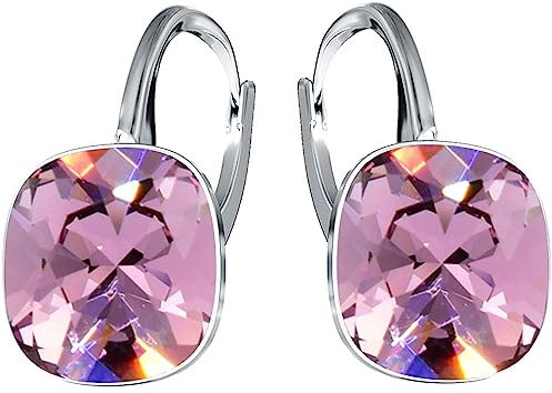 MŚ 1997 MENNICA ŚWIDNICKA Hängende Ohrringe 925 Silber mit Marken Kristall Zirkonia - Damen Schmuck Echt Silberne Hänge Ohrhanger Ideal Geschenge (Iris)