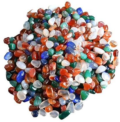 COYOUCO Polierte Achatsteine, Farbige Kieselsteine, Flussfelsen Für Pflanzen, Aquariensteine, Vasenfüllersteine, Aquariensteine, Landschaftsbaufelsen Und DIY-Kunst,M