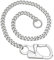 Ahiller Geldbörsenkette mit Verschluss [Doppelschloss-Design mit Wolframstahl-Kegelkopf], Heavy Duty Biker-Kette, Herren-Geldbörsenkette, Jeanskette und Schlüsselkette（YK-Silver，1）