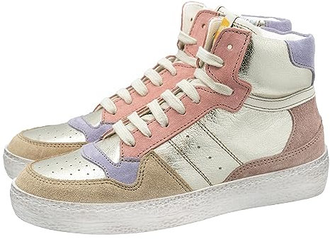 Ocra Sneaker high Schuhe Mädchen pflanz. geg. Leder D407 Gold-Beige, Schuhgröße:EUR 35