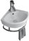Lavabo da Bagno Piccolo per Bagno Lavabo ad Angolo per Montaggio a Parete Lavabo da Bagno Moderno ad Angolo con Rubinetto Portasciugamani con Scarico per Cucina Bagno Ristorante Agriturismo Lavanderia