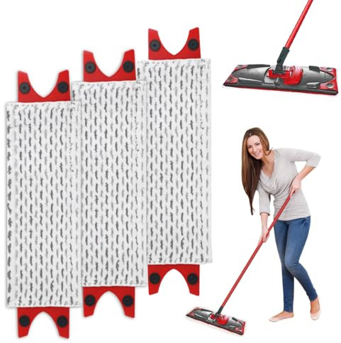 3 Piezas Recambio Fregona para Vileda Mopa Kit, para Vileda Ultramax/UltraMax Plus/Easy Wring UltraMax 2 en 1 Microfibra Recambio, para Atrapa Fácilmente la Suciedad, Polvo Manchas Sucias