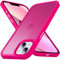 Anqrp Zero Serie für iPhone 12 Mini Hülle, Minimalistische Transluzente Matte Dünn Schutzhülle, Military Stoßfest Slim Handyhülle für iPhone 12 Mini mit Silikon 5,4 Zoll, Heiß Pink