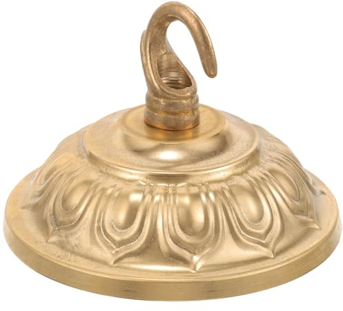 Gadpiparty Vintage Copper Chandelier Ceiling Plate, Light Canopy Kit with Hook Pendant Light Cover Plate Plant Hanger for Fitting Chandelier Lamp Light