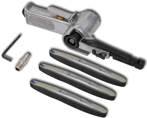 ARKEM Airpress Pneumatic Belt Sander with 3 Pcs Belts,Electric Power Belt Finger File Sander Plus Sanding Belts