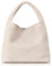 oscaurt Tragetasche für Damen, gewebte Ledertasche, gewebte Tragetasche, Damen-Handtaschen, Schultertaschen, Einkaufstasche, Top-Griff, Tasche mit Beutel, Geldbörse, beige, Large