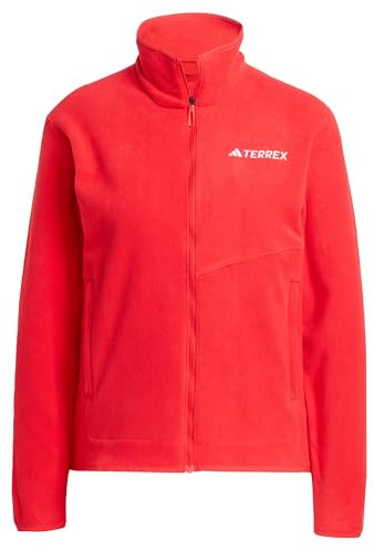 adidas Donna Terrex Multi Full Zip Fleece Jacket, Pure Ruby, XL