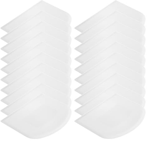 QUARKZMAN Spatule en Plastique pour Pâte à Gâteau, Outil de Coupe pour La Cuisine, Usage Quotidien - Blanc, Lot de 20
