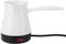 SENECESLI Electric Turkish Tea Maker, 300 ml Turkish Coffee Pot Stainless Steel Electric Coffee Maker, Coffee Tea Warmer Kettle for Home and Travel, White