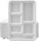 Lot de 25 assiettes jetables à 6 compartiments, 100 % compostables, respectueuses de l'environnement, jetables en canne à sucre naturelle, biodégradables et compostables, solides pour mariages, Noël