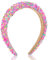 Breiter Haarreifen Damen Glitzer Braut Dicke Gepolsterte Haarreif Rosa Haarschmuck Bonbonfarbenes Haarband Hochzeit Haarreif Zubehör Breites Haarband Schminken für Frauen Mädchen
