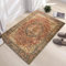 BedLooms Washable Bedside Small Rug 40x60 cm Area Rugs for Bedroom Living Room – Traditional Oriental Floral Vintage Boho Cashmere Design Carpet Non Slip Entryway Door Mat, (Majestic)