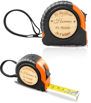 DIKARIYA Maßband mit Gravur für Opa, Holz Graviertes Maßband, Tragbares Einziehbares Maßband für Männer, Geburtstagsgeschenk Opa von Enkel Enkelin (Mann)