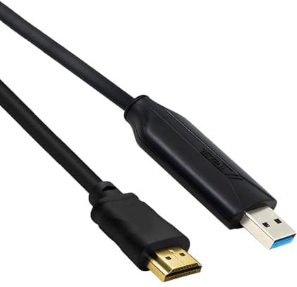 iHaospace Câble adaptateur USB 3.0 vers HDMI, 1,5 m, USB 3.0 vers HDMI, 1080p Full HD pour moniteur, PC, ordinateur portable, TV, compatible avec Windows 7/8/8.1/10/11/XP/MacOS