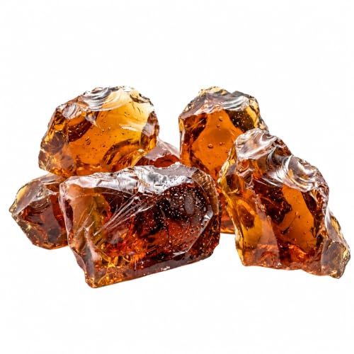 V-PREMIUM SOLUTION Glassteine Karamell für Garten & Aquarium 1 kg - Deko Glassteine für Gabionen, Vasen & Blumentöpfe 8-12 cm - Hochwertige Glasbrocken 100% Recycelt, UV-Beständig & Wetterfest