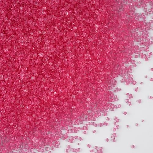 Sucre Coloré Rose 130g Cristallisé - Décoration pour Gâteaux, Cupcakes, Biscuits et Crème Glacée - Garniture Sucrée pour Mariages, Anniversaires et Quotidien - Vermicelles en Sucre