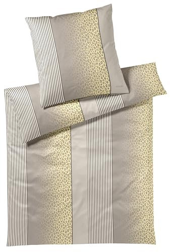 JOOP! Mako-Satin-Bettwäsche-Garnitur Leo Farbe Vanilla Größe 140x200+70x90