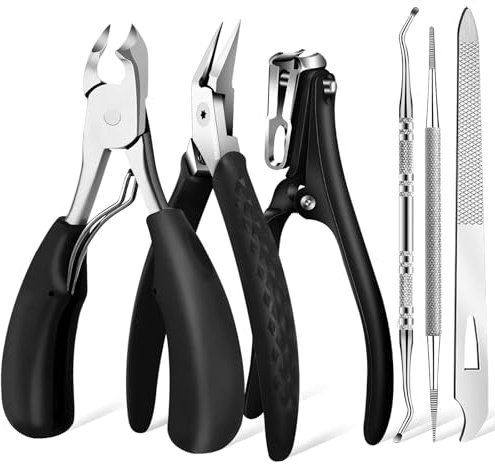 Maniküre Set Für Senioren Und Männer, 6PCS Pediküre Set Für Dicke Und Tief Eingewachsene Zehennägel, Nagelschere Fussnägel Mit Langer Stiel, Professionelles Pflegewerkzeug BAODANBUTING