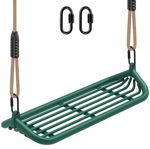SELEWARE Altalena resistente con telaio in metallo da 50,8 cm, con corda regolabile e connessione rapida, set di accessori di ricambio per bambini e adulti, altalena per alberi da giardino o da
