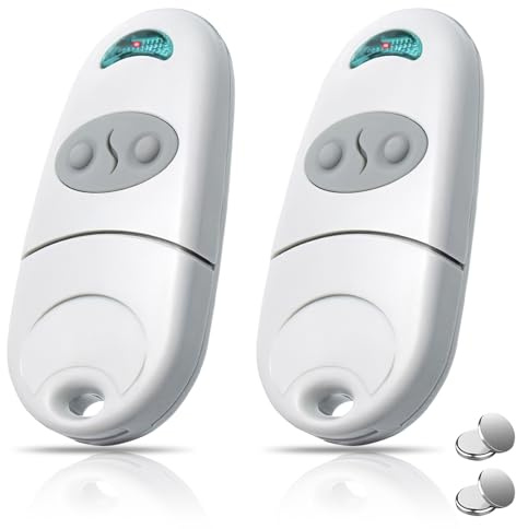 XPJBKC Telecomando per chiavi elettroniche, confezione da 2 pezzi, 433,92 MHz, trasmettitore apriporta del garage, telecomando universale senza fili, telecomando per cancello elettrico, compatibile
